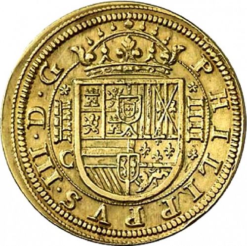 4 Escudos Obverse Image minted in SPAIN in 1611C (1598-21  -  FELIPE III)  - The Coin Database