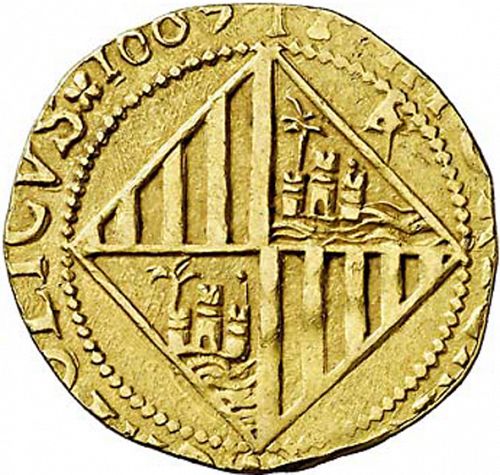 4 Escudos Reverse Image minted in SPAIN in 1607 (1598-21  -  FELIPE III)  - The Coin Database