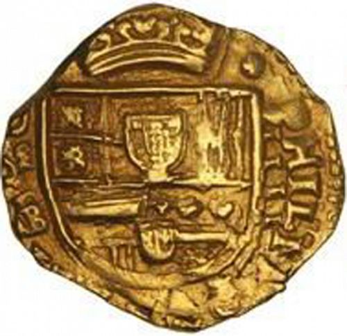4 Escudos Obverse Image minted in SPAIN in 1644B (1621-65  -  FELIPE IV)  - The Coin Database