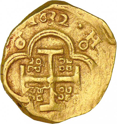 4 Escudos Reverse Image minted in SPAIN in 1632R (1621-65  -  FELIPE IV)  - The Coin Database