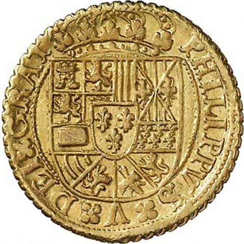4 Escudos Obverse Image minted in SPAIN in 1707F (1700-46  -  FELIPE V)  - The Coin Database