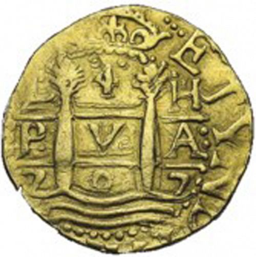 4 Escudos Obverse Image minted in SPAIN in 1707H (1700-46  -  FELIPE V)  - The Coin Database