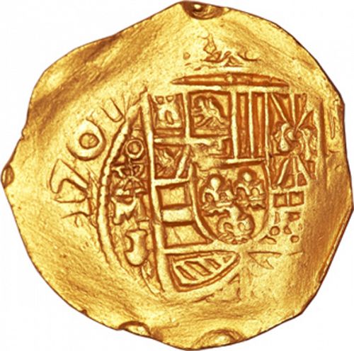 4 Escudos Obverse Image minted in SPAIN in 1707J (1700-46  -  FELIPE V)  - The Coin Database