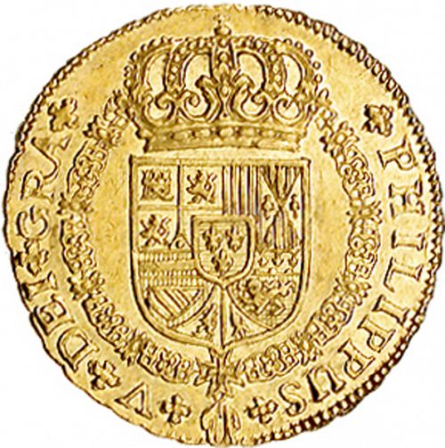 4 Escudos Obverse Image minted in SPAIN in 1726J (1700-46  -  FELIPE V)  - The Coin Database