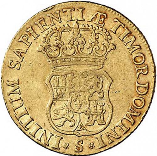 4 Escudos Reverse Image minted in SPAIN in 1730 (1700-46  -  FELIPE V)  - The Coin Database