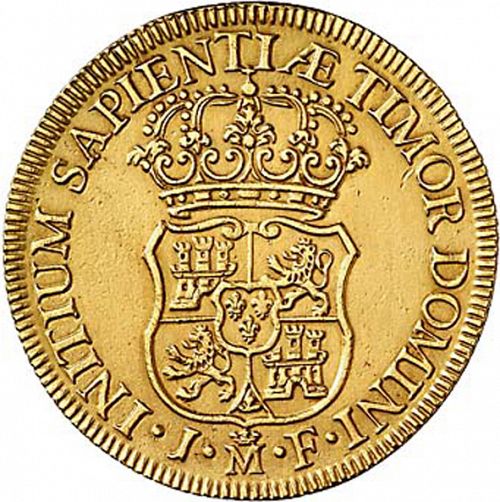 4 Escudos Reverse Image minted in SPAIN in 1732JF (1700-46  -  FELIPE V)  - The Coin Database