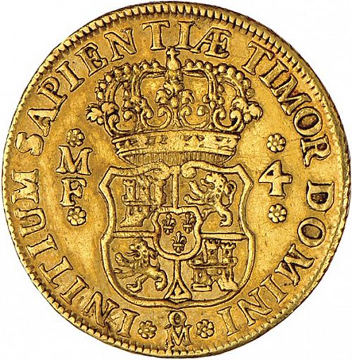 4 Escudos Reverse Image minted in SPAIN in 1739MF (1700-46  -  FELIPE V)  - The Coin Database