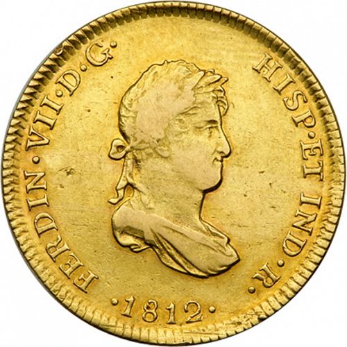 4 Escudos Obverse Image minted in SPAIN in 1812JP (1808-33  -  FERNANDO VII)  - The Coin Database