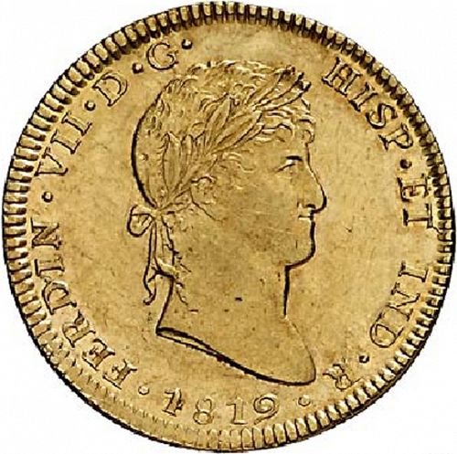 4 Escudos Obverse Image minted in SPAIN in 1819JJ (1808-33  -  FERNANDO VII)  - The Coin Database