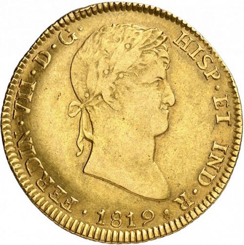 4 Escudos Obverse Image minted in SPAIN in 1819JP (1808-33  -  FERNANDO VII)  - The Coin Database