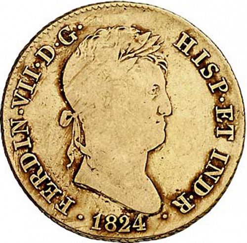 4 Escudos Obverse Image minted in SPAIN in 1824AJ (1808-33  -  FERNANDO VII)  - The Coin Database