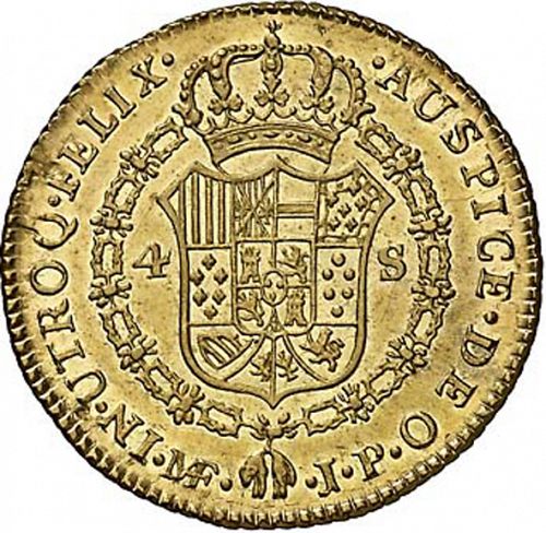 4 Escudos Reverse Image minted in SPAIN in 1810JP (1808-33  -  FERNANDO VII)  - The Coin Database