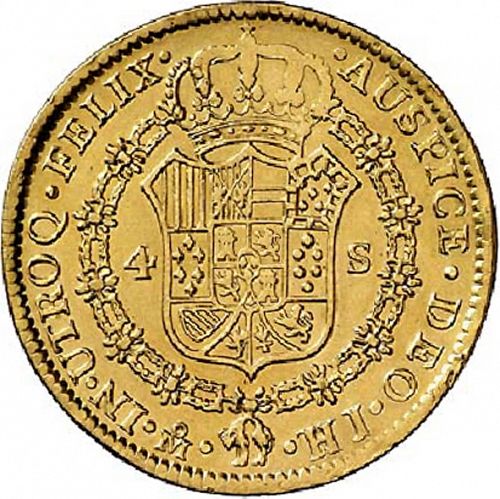 4 Escudos Reverse Image minted in SPAIN in 1811HJ (1808-33  -  FERNANDO VII)  - The Coin Database