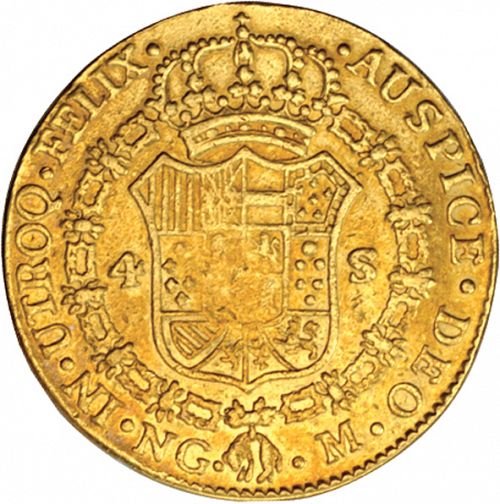 4 Escudos Reverse Image minted in SPAIN in 1817M (1808-33  -  FERNANDO VII)  - The Coin Database