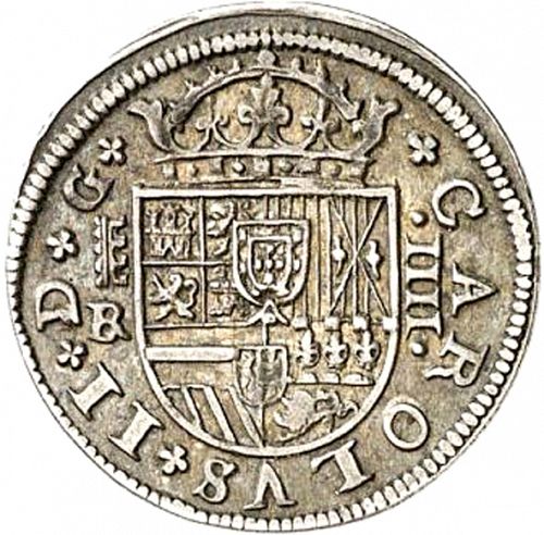 4 Reales Obverse Image minted in SPAIN in 1683BR (1665-00  -  CARLOS II)  - The Coin Database