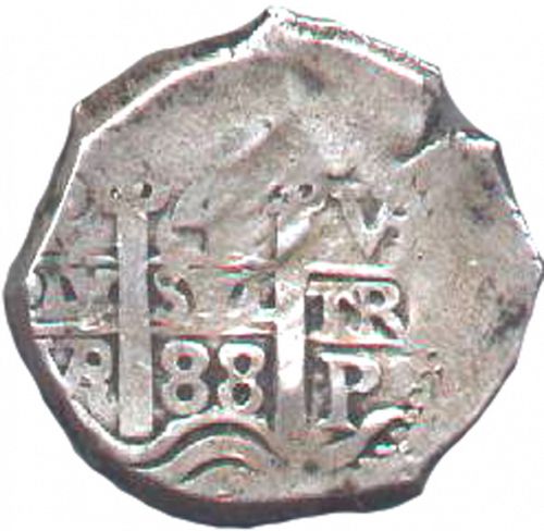 4 Reales Obverse Image minted in SPAIN in 1688VR (1665-00  -  CARLOS II)  - The Coin Database