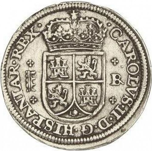 4 Reales Obverse Image minted in SPAIN in 1691BR (1665-00  -  CARLOS II)  - The Coin Database