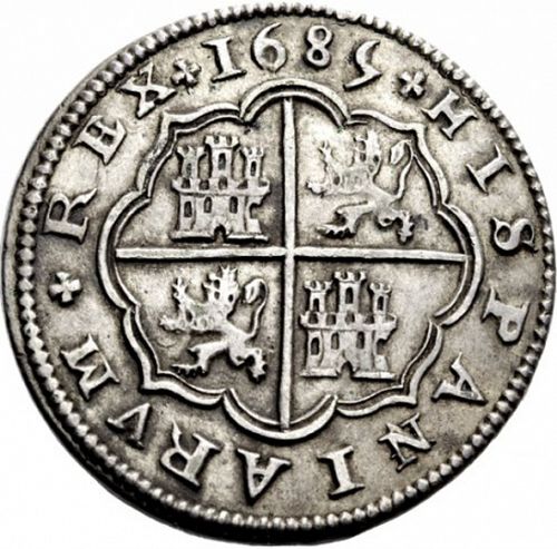 4 Reales Reverse Image minted in SPAIN in 1685BR (1665-00  -  CARLOS II)  - The Coin Database