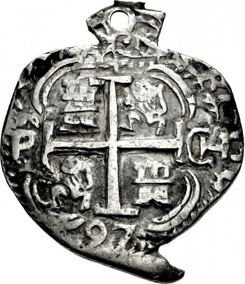 4 Reales Reverse Image minted in SPAIN in 1697CH (1665-00  -  CARLOS II)  - The Coin Database
