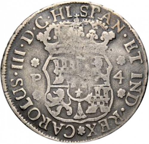 4 Reales Obverse Image minted in SPAIN in 1761P (1759-88  -  CARLOS III)  - The Coin Database
