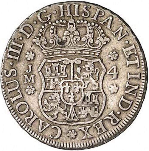 4 Reales Obverse Image minted in SPAIN in 1762JM (1759-88  -  CARLOS III)  - The Coin Database