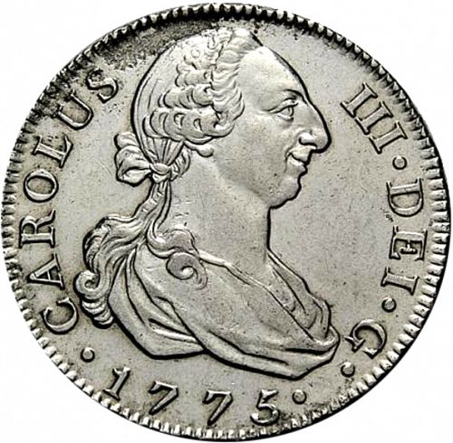 4 Reales Obverse Image minted in SPAIN in 1775PJ (1759-88  -  CARLOS III)  - The Coin Database
