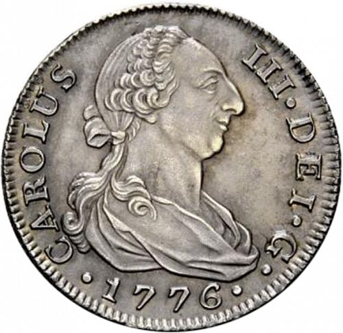 4 Reales Obverse Image minted in SPAIN in 1776PJ (1759-88  -  CARLOS III)  - The Coin Database