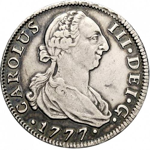 4 Reales Obverse Image minted in SPAIN in 1777CF (1759-88  -  CARLOS III)  - The Coin Database