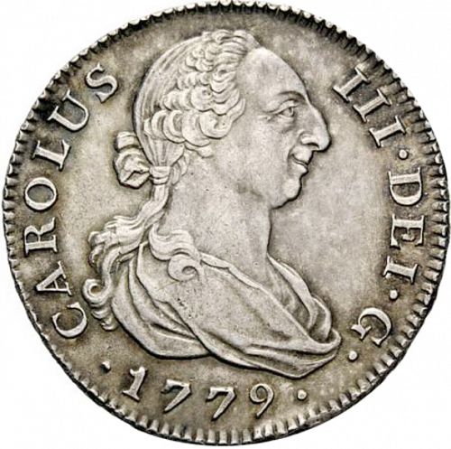 4 Reales Obverse Image minted in SPAIN in 1779PJ (1759-88  -  CARLOS III)  - The Coin Database