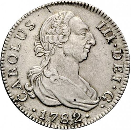 4 Reales Obverse Image minted in SPAIN in 1782PJ (1759-88  -  CARLOS III)  - The Coin Database
