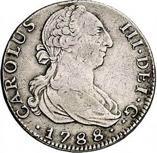 4 Reales Obverse Image minted in SPAIN in 1788M (1759-88  -  CARLOS III)  - The Coin Database