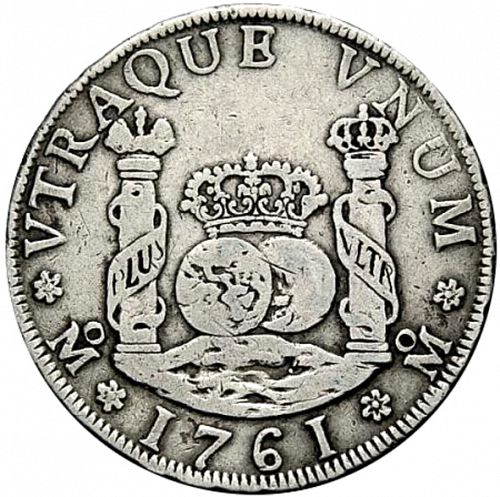 4 Reales Reverse Image minted in SPAIN in 1761MM (1759-88  -  CARLOS III)  - The Coin Database