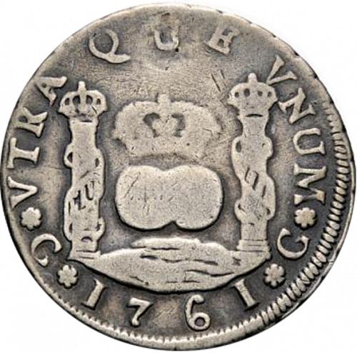 4 Reales Reverse Image minted in SPAIN in 1761P (1759-88  -  CARLOS III)  - The Coin Database