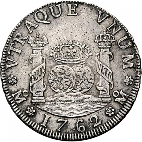4 Reales Reverse Image minted in SPAIN in 1762MM (1759-88  -  CARLOS III)  - The Coin Database