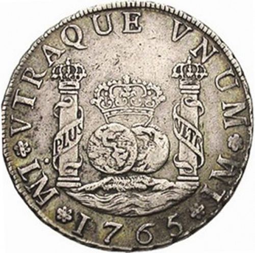 4 Reales Reverse Image minted in SPAIN in 1765JM (1759-88  -  CARLOS III)  - The Coin Database