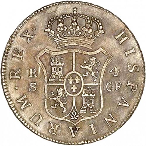 4 Reales Reverse Image minted in SPAIN in 1773CF (1759-88  -  CARLOS III)  - The Coin Database