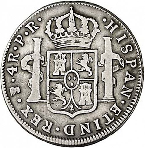 4 Reales Reverse Image minted in SPAIN in 1780PR (1759-88  -  CARLOS III)  - The Coin Database