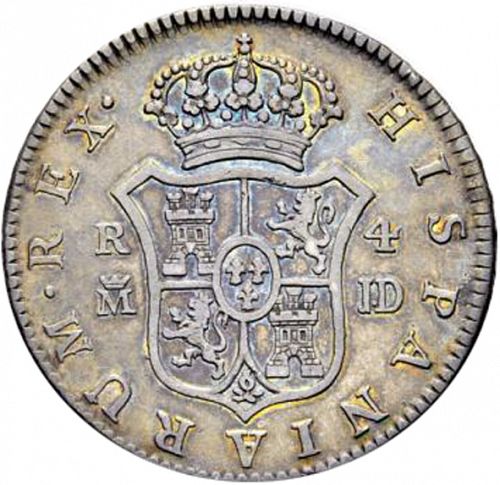 4 Reales Reverse Image minted in SPAIN in 1782JD (1759-88  -  CARLOS III)  - The Coin Database