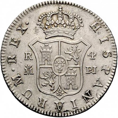 4 Reales Reverse Image minted in SPAIN in 1782PJ (1759-88  -  CARLOS III)  - The Coin Database