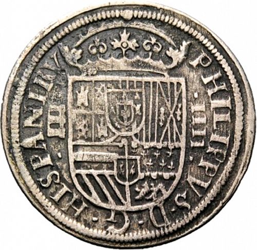4 Reales Obverse Image minted in SPAIN in 1589 (1556-98  -  FELIPE II)  - The Coin Database