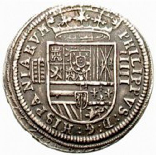 4 Reales Obverse Image minted in SPAIN in 1590 (1556-98  -  FELIPE II)  - The Coin Database