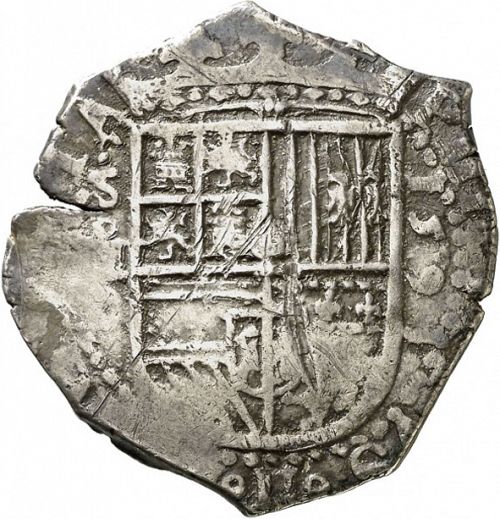 4 Reales Obverse Image minted in SPAIN in 1591C (1556-98  -  FELIPE II)  - The Coin Database