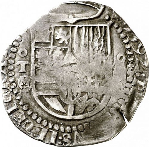 4 Reales Obverse Image minted in SPAIN in 1592M (1556-98  -  FELIPE II)  - The Coin Database