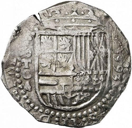 4 Reales Obverse Image minted in SPAIN in 1593C (1556-98  -  FELIPE II)  - The Coin Database