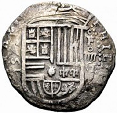 4 Reales Obverse Image minted in SPAIN in 1593F (1556-98  -  FELIPE II)  - The Coin Database