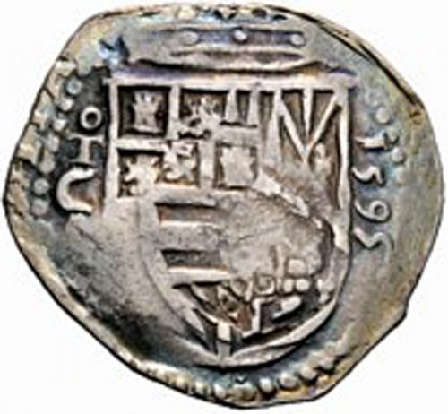 4 Reales Obverse Image minted in SPAIN in 1595C (1556-98  -  FELIPE II)  - The Coin Database