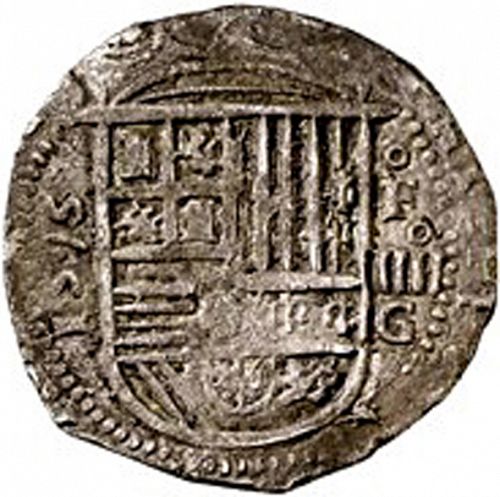 4 Reales Obverse Image minted in SPAIN in 1595F (1556-98  -  FELIPE II)  - The Coin Database