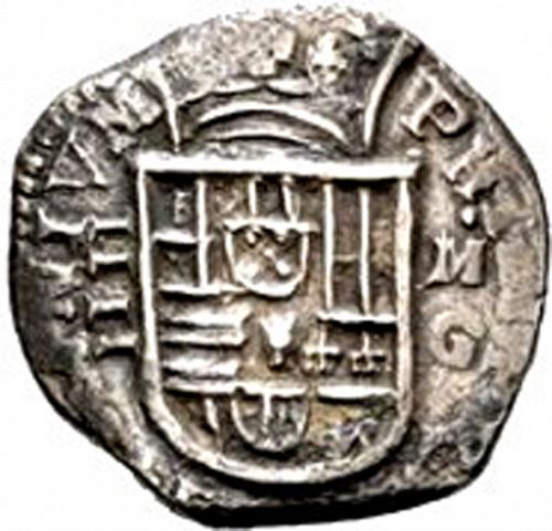 4 Reales Obverse Image minted in SPAIN in 1597M (1556-98  -  FELIPE II)  - The Coin Database