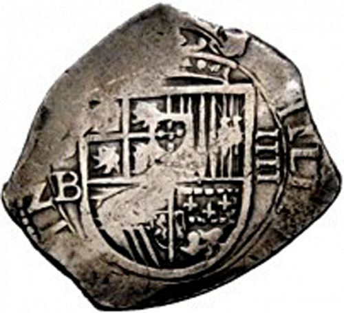 4 Reales Obverse Image minted in SPAIN in 1598B (1556-98  -  FELIPE II)  - The Coin Database
