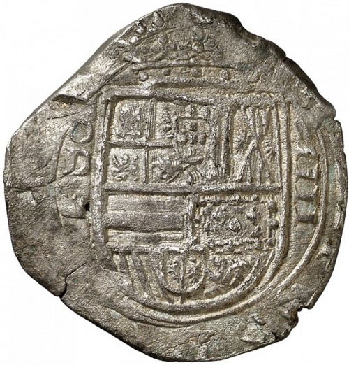 4 Reales Obverse Image minted in SPAIN in 1598F (1556-98  -  FELIPE II)  - The Coin Database